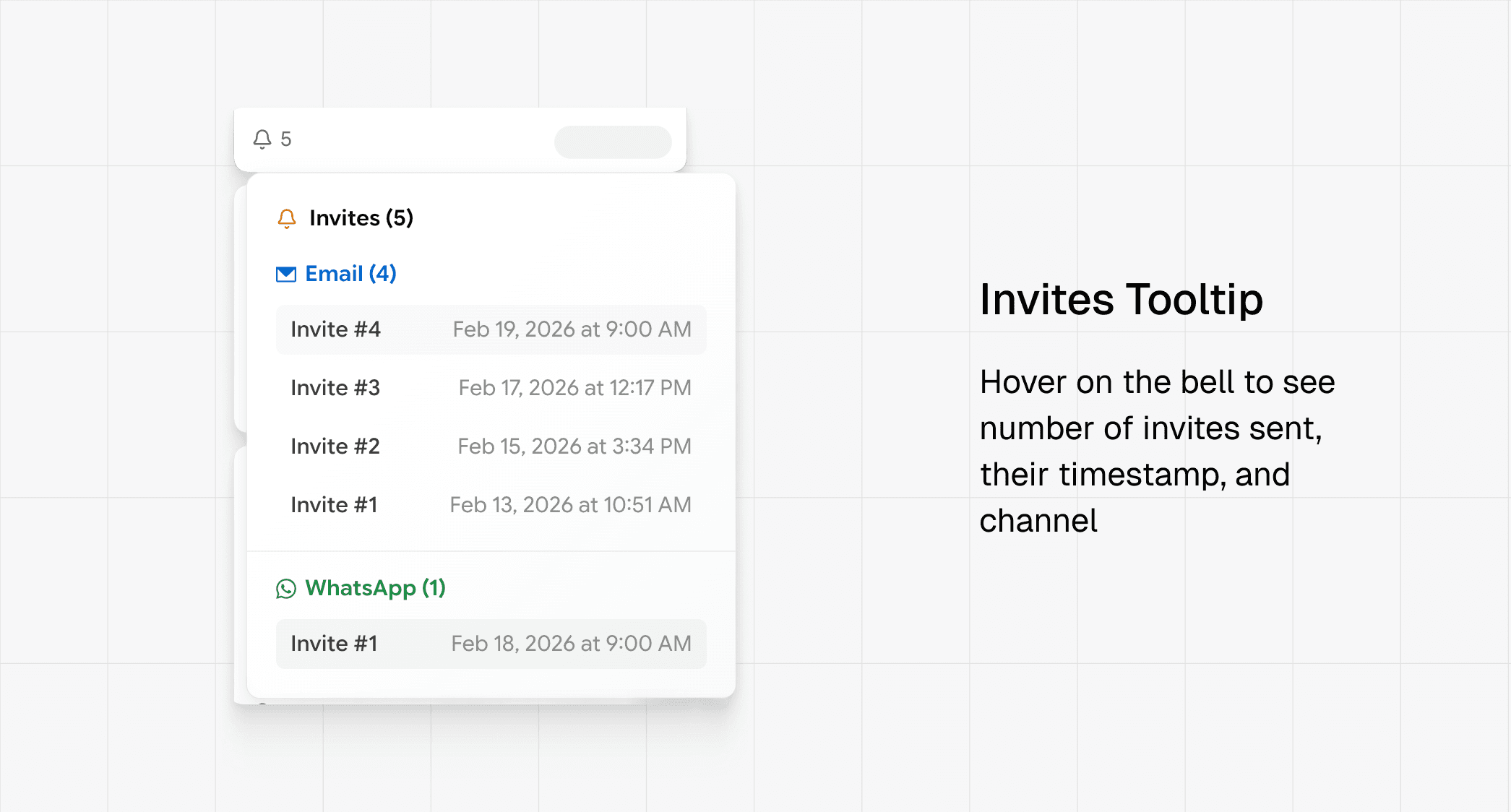 Invite history surfaced on pipeline card