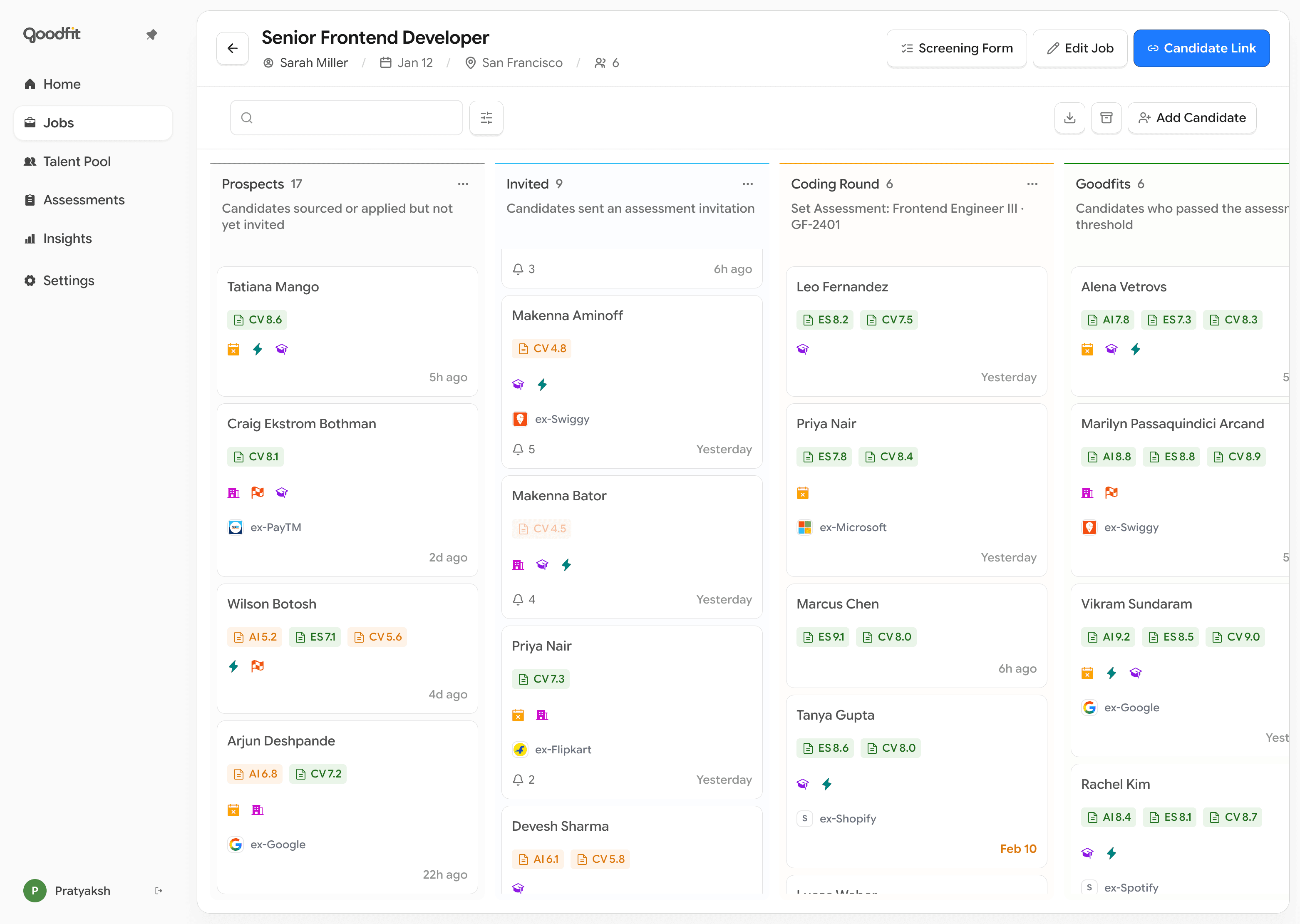 Redesigning the Goodfit ATS Pipeline to help hire up to 40% faster